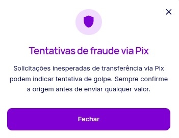 Tentativas de fraude via Pix Tentativas de fraude via Pix